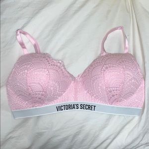 Pink lace bralette
